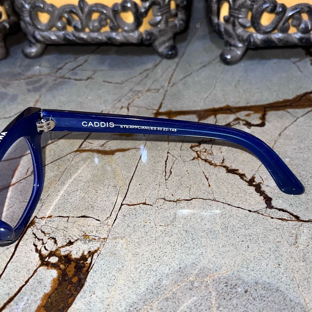 Royal Blue Caddis Eyeglasses 1.00